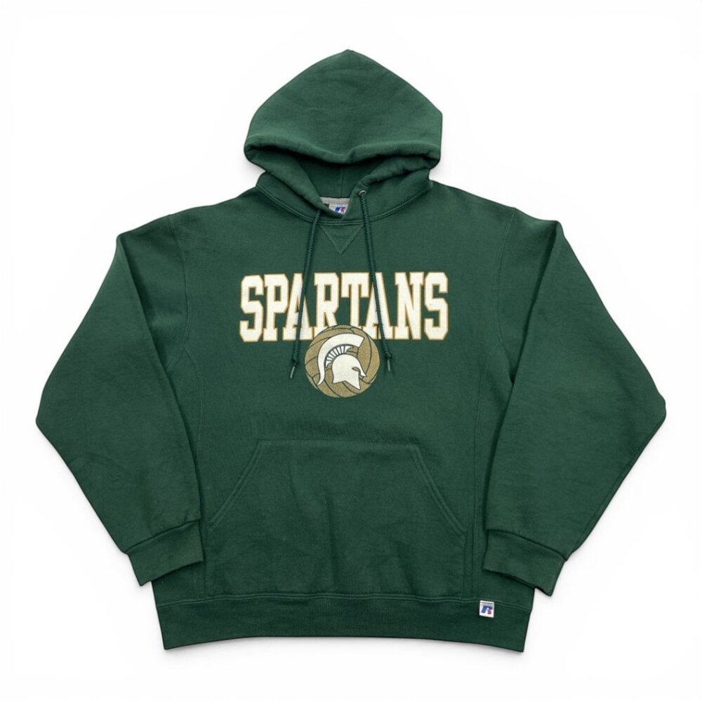 Michigan State Spartans Russell Athletic Vintage USA Hoodie Sweatshirt Men's M